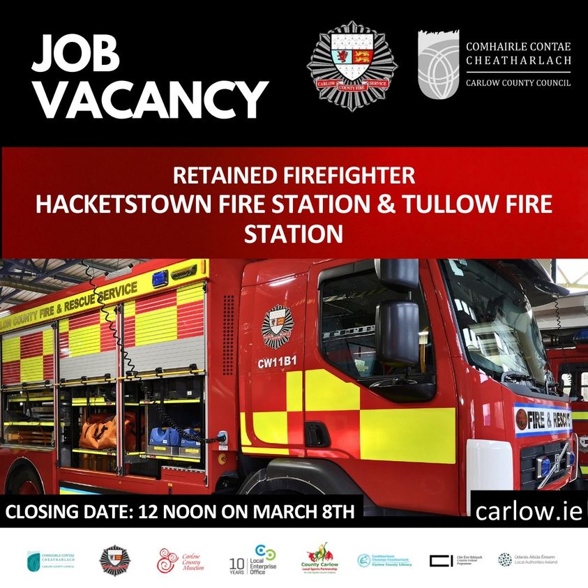 Retained Firefighter (Carlow) Fire Ireland
